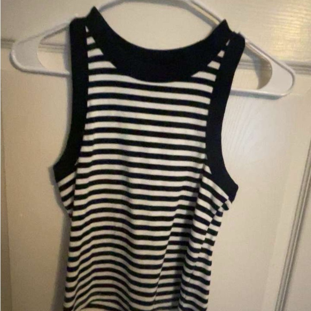 Black and White Striped Tank Top